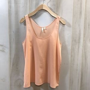 Frenchi Peach Sleeveless Shell Tank Small Coral